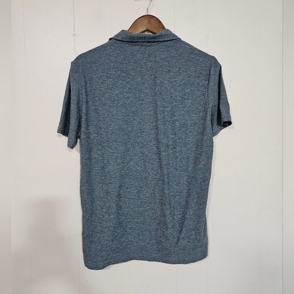 Vuori Strato Tech Polo Shirt Blue Short Sleeve - Picture 4 of 6